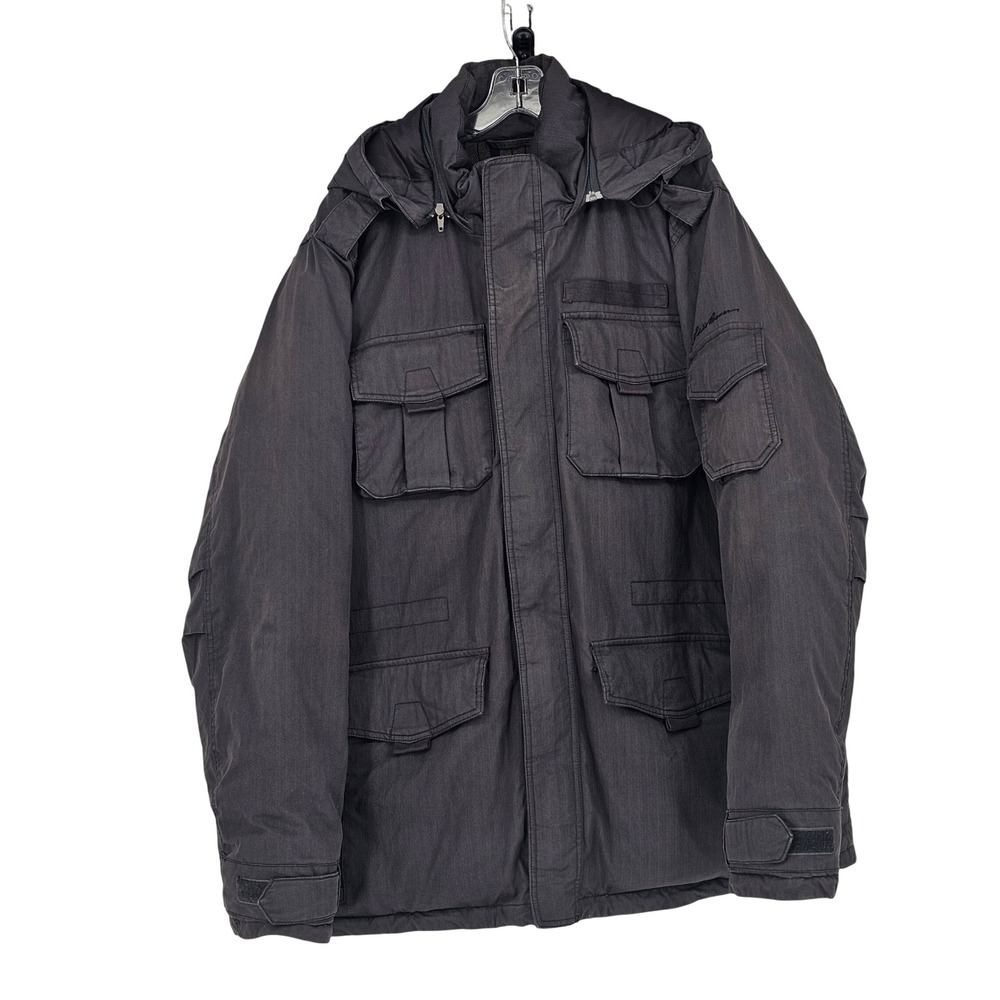 Eddie Bauer Northwest Forester 550 Goose Down Parka XXL Dk Gray Gorpcore Utility